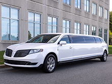 white stretch limo